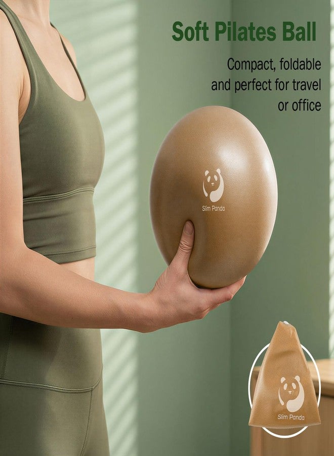 Slim Panda Pilates Ball, 9 Inch Small Exercise Ball, Anti Burst Mini Yoga Ball for Stability, Workout, Barre, Core Strength, Physical Therapy, Balance, Stretching - Image 5