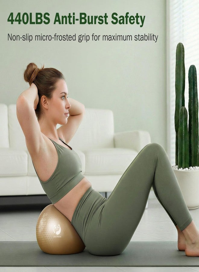 Slim Panda Pilates Ball, 9 Inch Small Exercise Ball, Anti Burst Mini Yoga Ball for Stability, Workout, Barre, Core Strength, Physical Therapy, Balance, Stretching - Image 3