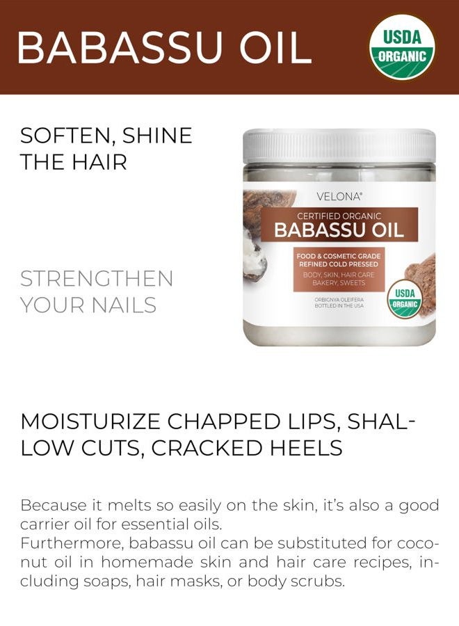 velona Babassu Oil USDA Certified Organic - 8 Fl Oz | 100% Pure and Natural Carrier Oil | Refined, Cold Pressed | Face, Hair, Body & Skin Care and Cooking | Use Today - Enjoy Results… - Image 2