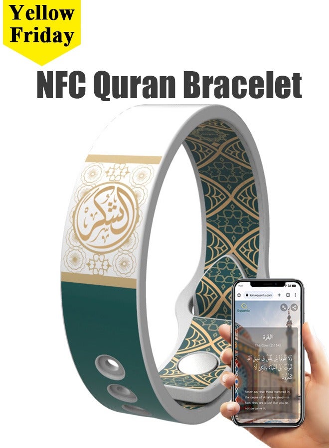 Equantu NFC Bracelet Convenient Quran Bracelet Eid Gifts for Men and Women (Thanksgiving version) - Image 1