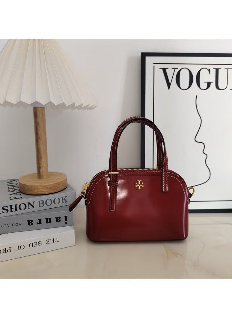 TB Tory Burch Emerson Simple Adjustable Detachable Shoulder Strap Leather Shell Bag Shoulder Handbag 21*6*15cm 