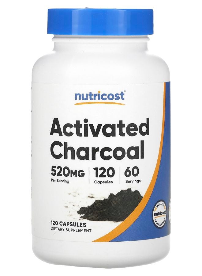 Nutricost Activated Charcoal 520 mg 120 Capsules (260 mg per Capsule)