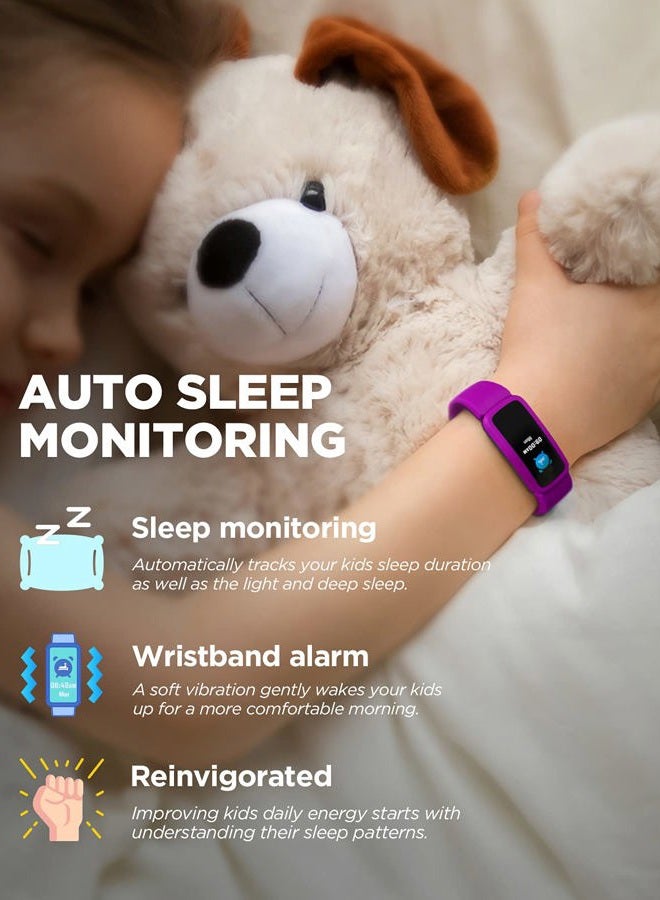 BIGGERFIVE Vigor Kids Fitness Tracker Watch for Girls Boys Ages 5-15, IP68 Waterproof, Activity Tracker, Pedometer, Heart Rate Sleep Monitor, Calorie Step Counter Watch - Image 5