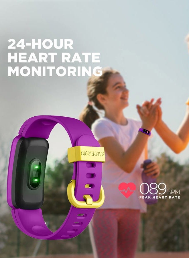 BIGGERFIVE Vigor Kids Fitness Tracker Watch for Girls Boys Ages 5-15, IP68 Waterproof, Activity Tracker, Pedometer, Heart Rate Sleep Monitor, Calorie Step Counter Watch - Image 4