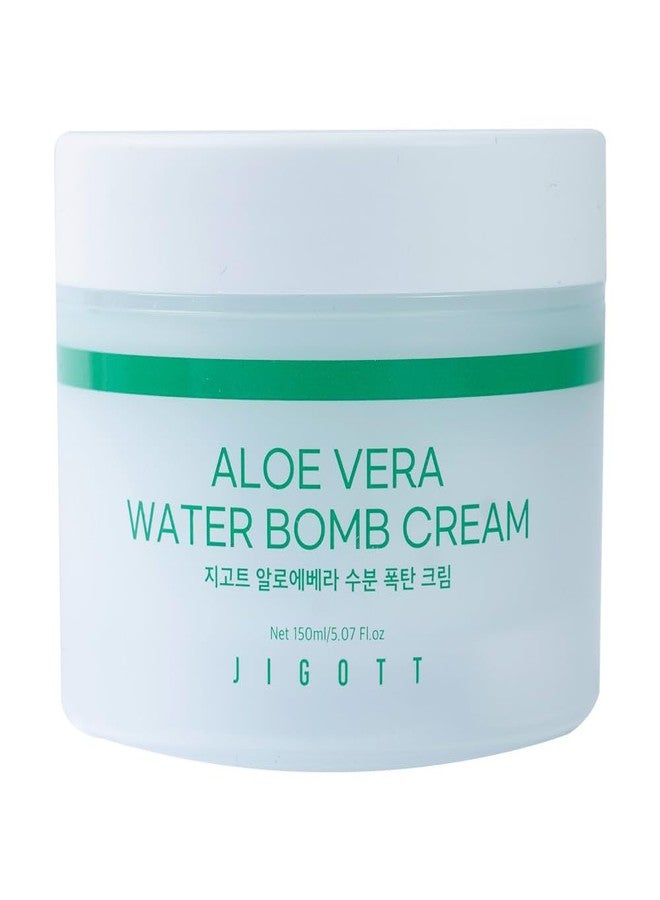 Jigott Aloe Vera Water Bomb Cream Net 150ml/5.1 fl.oz - Refreshing and Moisturizing Without Any Stickiness (Aloe Vera)