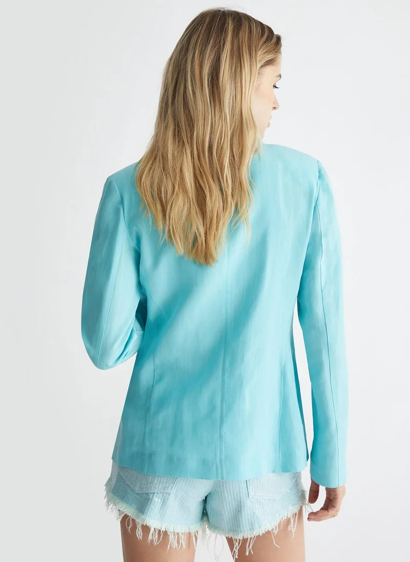 Liu Jo Striped linen blend blazer