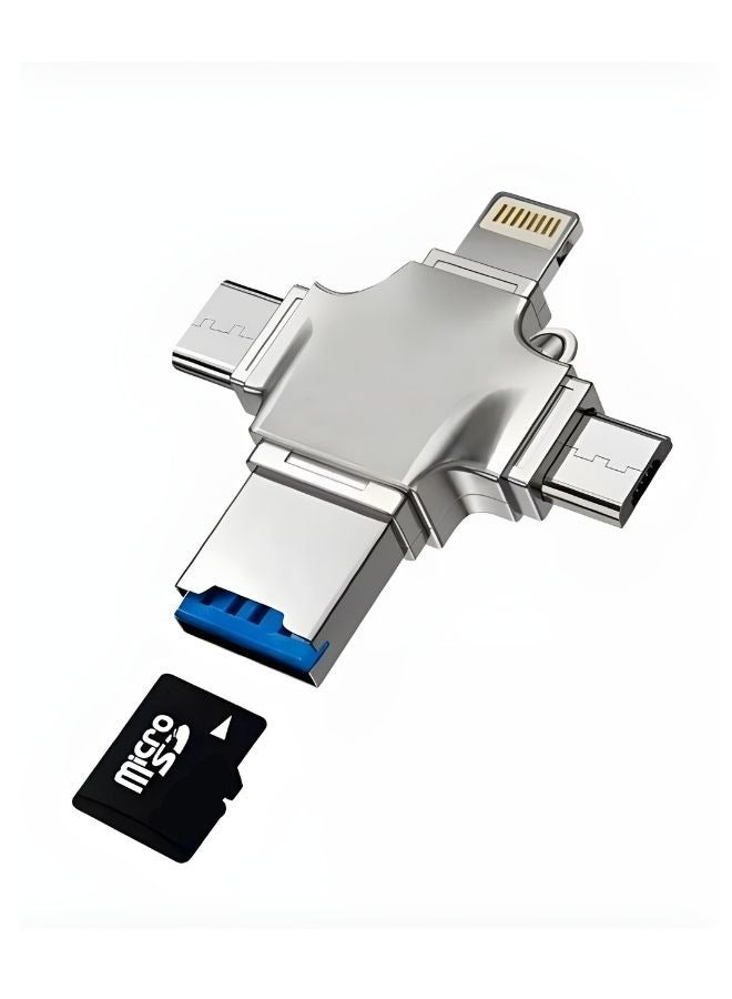 او تي جي متعددة الوظائف قارئ بطاقة المحمول TF(MICRO SD) (3في1) يدعم منفذ Type-c و IPH و Micro usb - Image 1