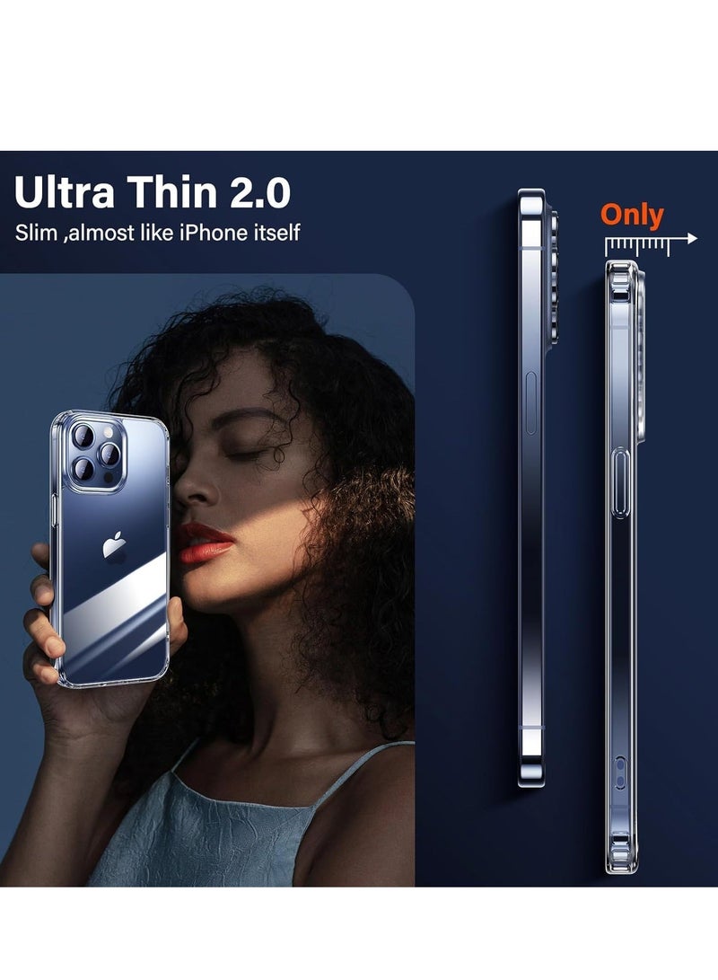 MUNTAQI Compatible for iPhone 15 Pro Max Case Clear Transparent,Anti-Yellowing,Ultra-Thin,Shockproof [Military-Grade Drop Protection] Anti-Scratch Hard Back Cover-Crystal Clear - Image 5