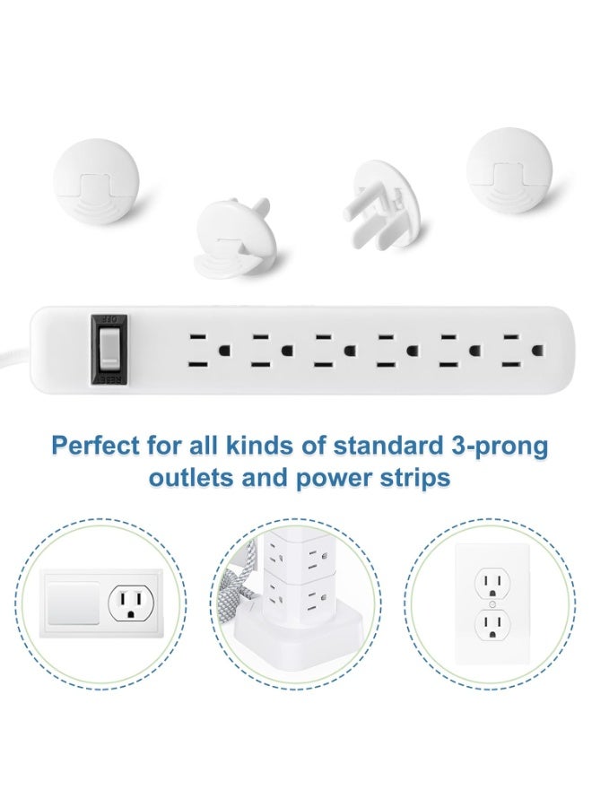 PRObebi Outlet Covers Baby Proofing White - 38 Pack Plug Covers for Electrical Outlets, Child Proof Socket Covers, Baby Safety Products for Home, Office, Easy Insatllation - Image 3