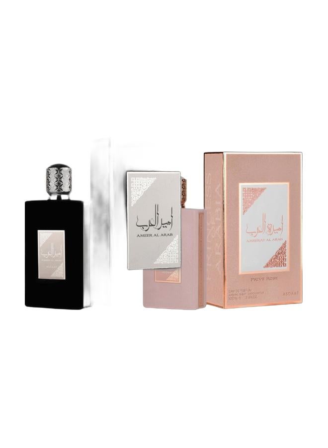 Lattafa Asdaaf Lattafa Ameer Al Arab EDP 100ml & Ameerat Al Arab Prive Rose EDP 100 ml Bundle - Image 1