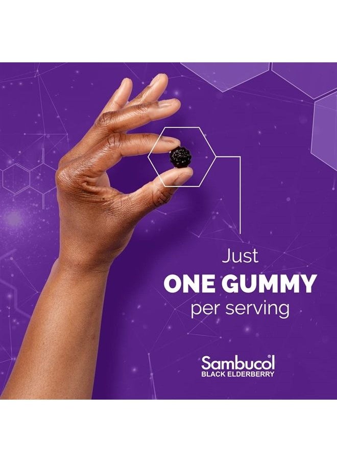 Sambucol Elderberry Gummies for Adults with Vitamin C; Zinc; Sambucus Elderberry Gummies for Immune Support with High Antioxidants; Gluten Free; Vegan; 1 Gummy Per Serving; 90 Count (90 Day Supply)  - Image 3