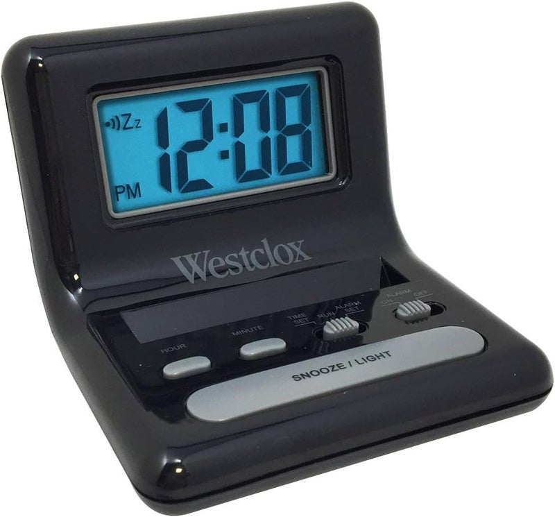 Westclox Black NYL47538 LCD Digital Bedside Alarm Clock - Image 1