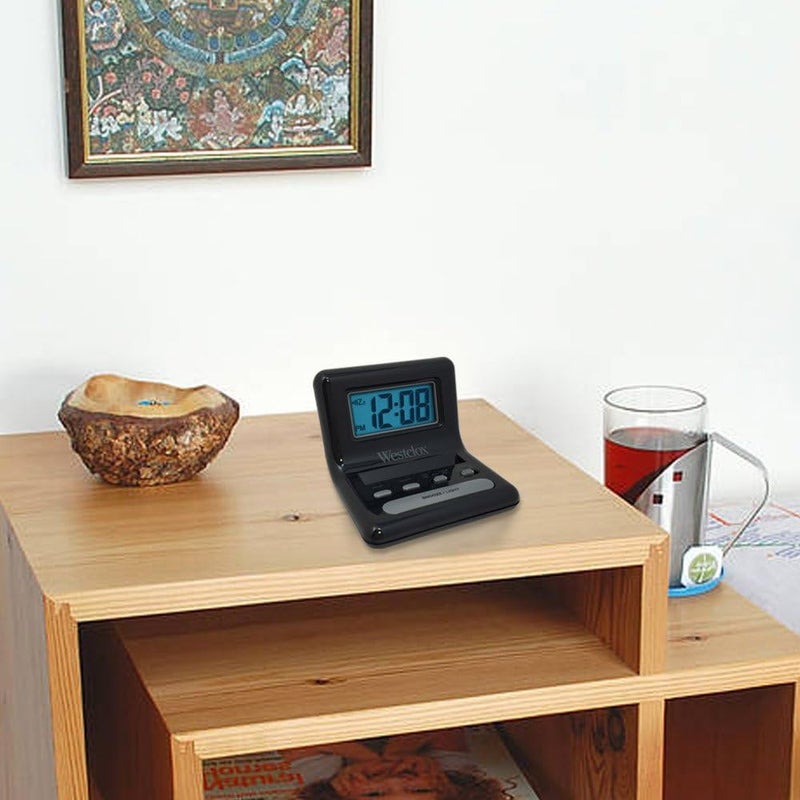 Westclox Black NYL47538 LCD Digital Bedside Alarm Clock - Image 2