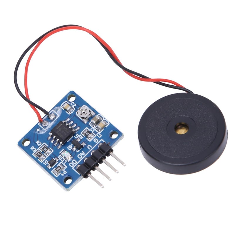 Walfront Vibration Switch Sensor Module, Piezoelectric Vibration Tapping Sensor Module Vibration Switch Module 5.0V AD/DO (1)  - Image 1