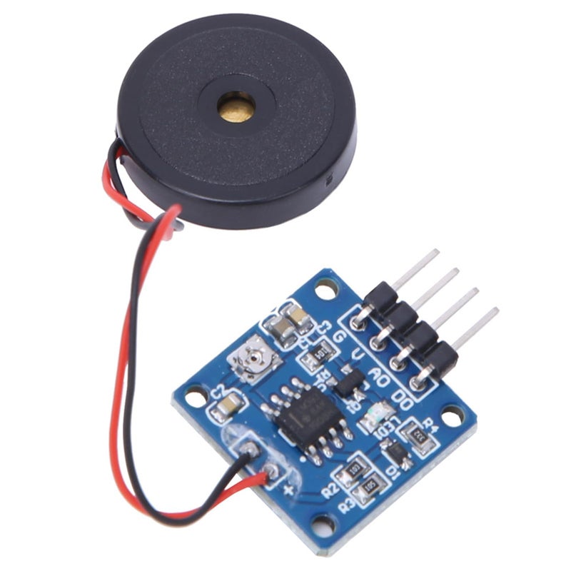 Walfront Vibration Switch Sensor Module, Piezoelectric Vibration Tapping Sensor Module Vibration Switch Module 5.0V AD/DO (1)  - Image 2