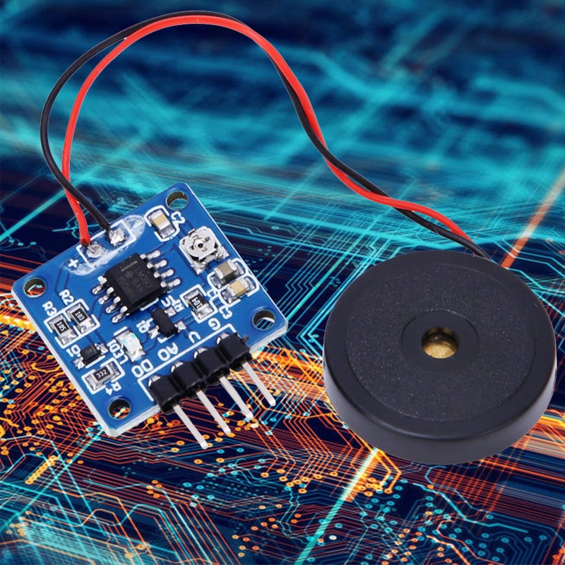 Walfront Vibration Switch Sensor Module, Piezoelectric Vibration Tapping Sensor Module Vibration Switch Module 5.0V AD/DO (1)  - Image 5
