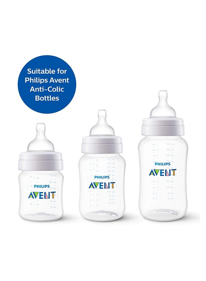 Philips Avent Classic Anti-Colic Baby Bottle 0M+ Flow Teat/Nipple (Pack of 2) | SCY761/02 - Image 3