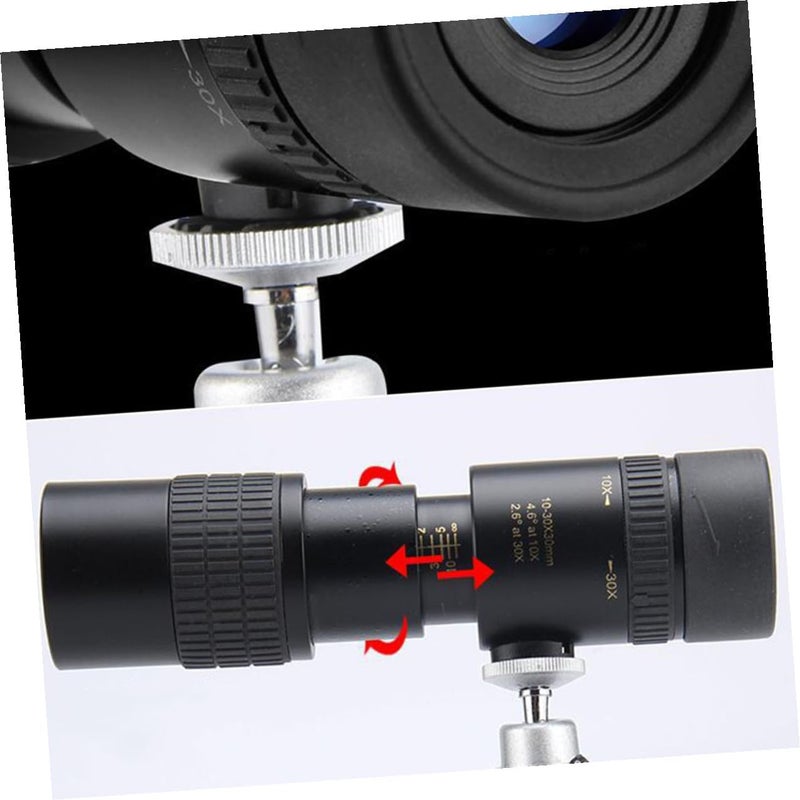 LABRIMP 10-30x30 Zoom Monocular Telescope for Cell Phone Photography, Portable Pocket Optical for Outdoor Travel, and Camping (no Tripod, Black) - Image 3