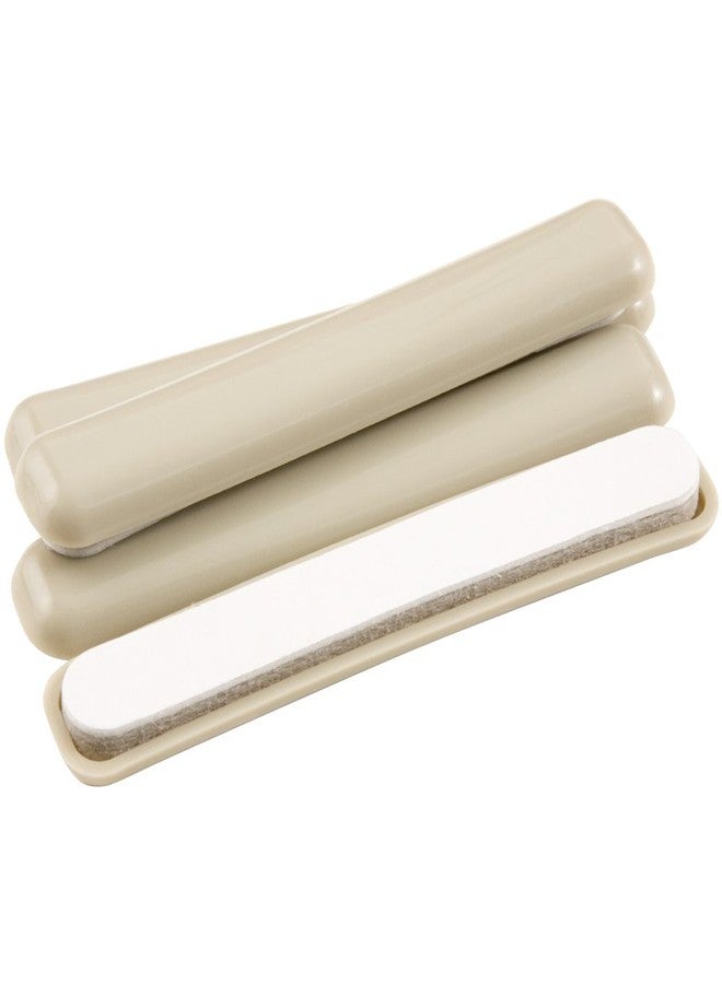 SUPER SLIDERS منزلقات أثاث ذاتية اللصق من سوبر سلايدرز، مقاس 1/2 × 4 بوصة، مناسبة للسجاد أو الأسطح الصلبة المتينة، لون بيج، عبوة من 4 قطع (4700595N) - Image 2