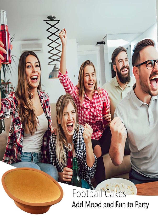 كانيفا قوالب كيك سيليكون على شكل كرة قدم للخبز، قوالب كيك ثلاثية الأبعاد على شكل كرة قدم مع مكشطة، قالب خبز بطابع رياضي، قوالب سيليكون على شكل كرة قدم للخبز المنزلي وصنع الشوكولاتة - Image 4