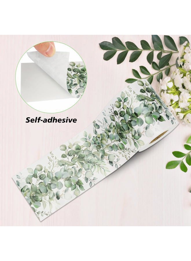Lucleag 49.2Ft Eucalyptus Bulletin Board Border, Self-Adhesive Greenery Eucalyptus Bulletin Board Border Trim for Classroom Back to School Home Theme Party Photo Wall Decorations - Image 3