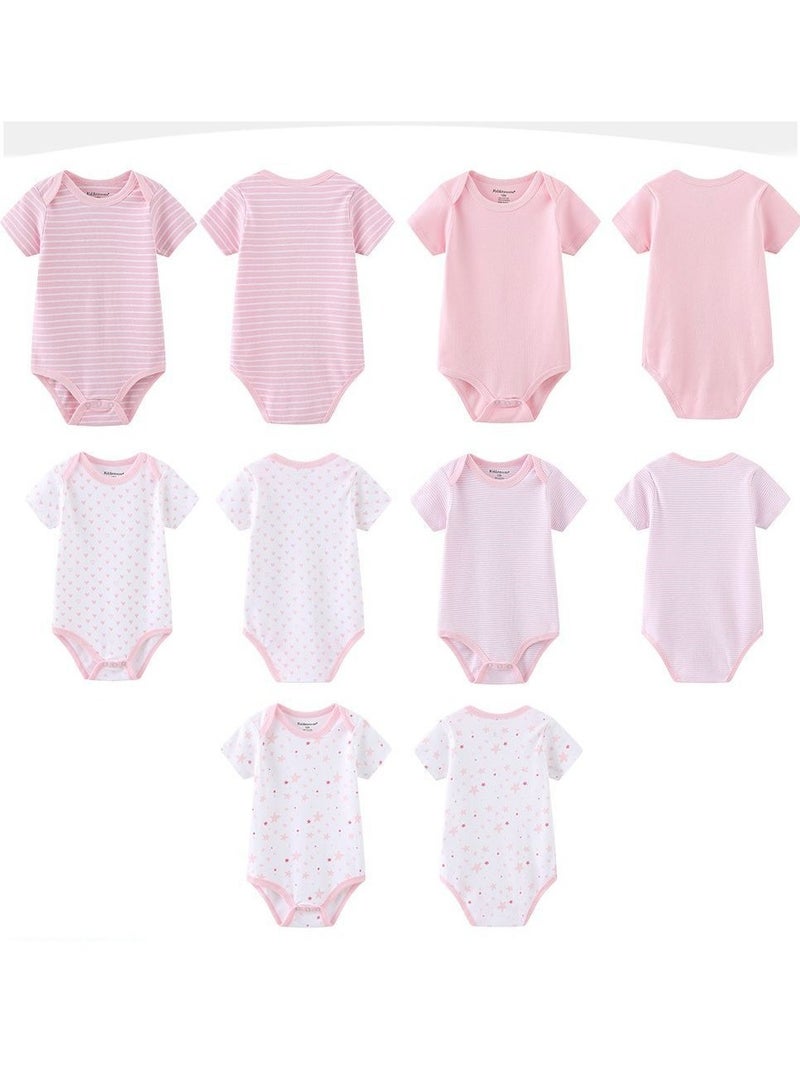 RedMapleTEK Baby Pure Cotton Jumpsuit Short-sleeved Crawling Suit Five-piece Set - Image 2