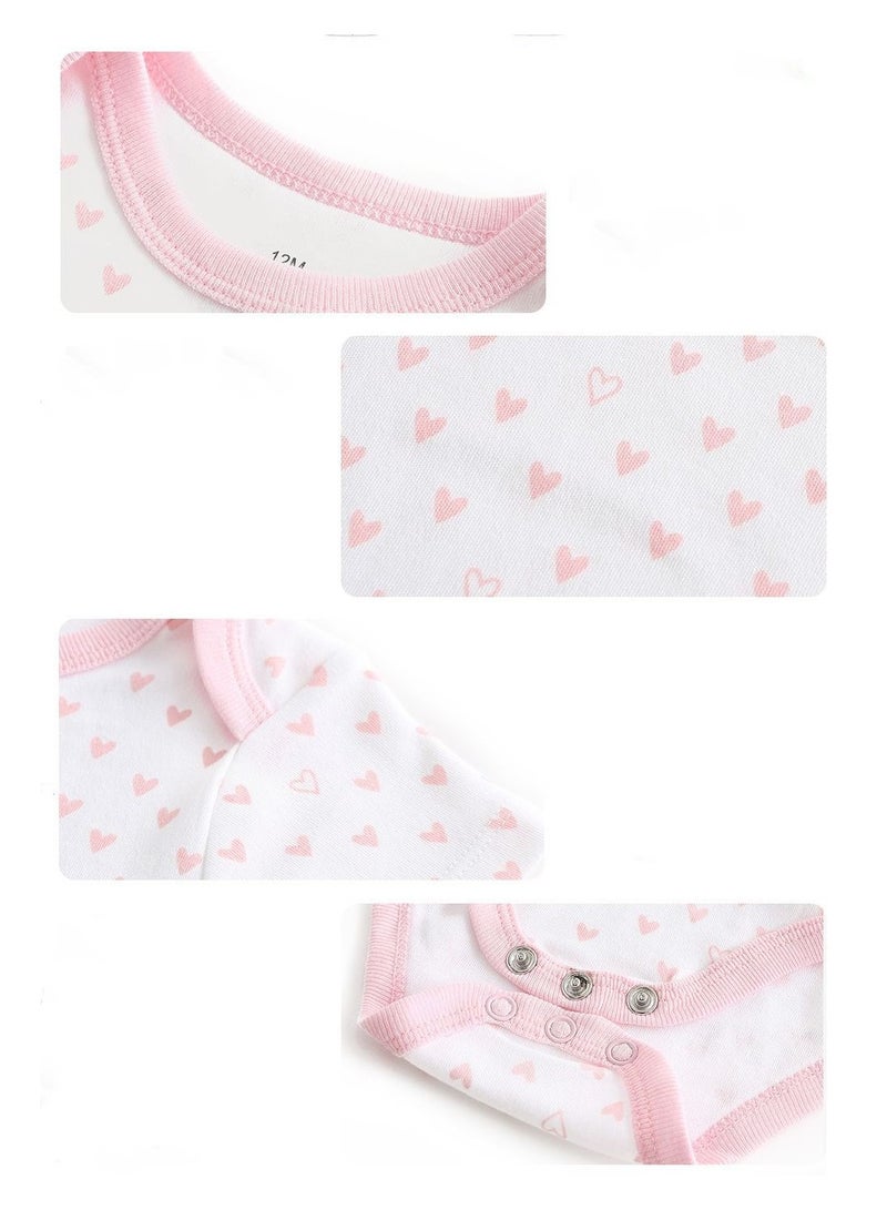 RedMapleTEK Baby Pure Cotton Jumpsuit Short-sleeved Crawling Suit Five-piece Set - Image 3