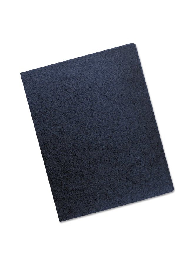 Fellowes 52113 Linen Texture Binding System Covers, 11-1/4 x 8-3/4, Navy (Pack of 200) - Image 1