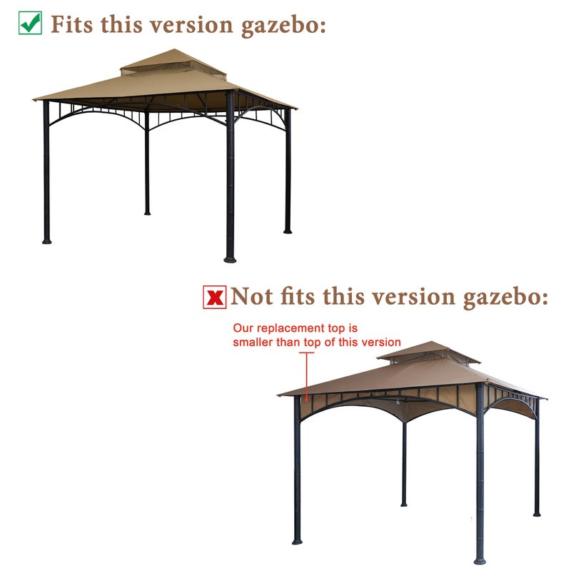 SCOCANOPY Replacement roof Compatible with Target Madaga Gazebo Model L-GZ136PST,(Tan) - Image 4