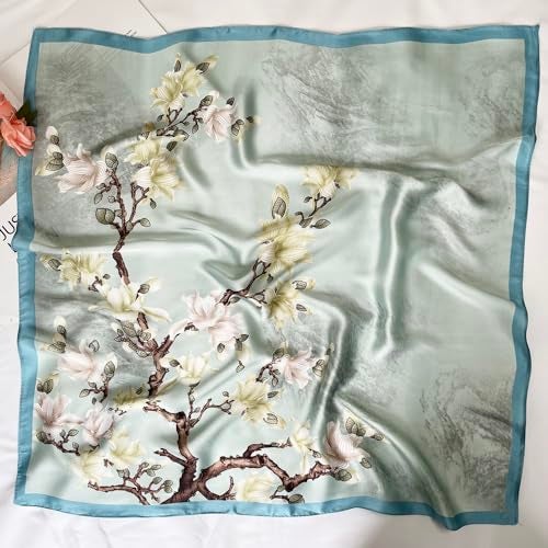 FONYVE Silk Scarfs for Women Lightweight, Fashion Head Scarf, Satin Hair Wrap for Sleeping 27.5 × 27.5 inches - Image 2