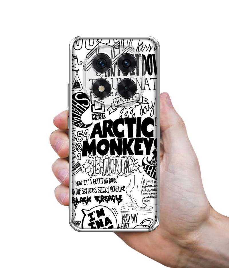 Casotec Arctic Monkeys Pattern Design Printed Silicon Soft TPU Back Case Cover for Mi Redmi Note 14 Pro 5G / 14 Pro 4G / Poco X7 5G - Image 3
