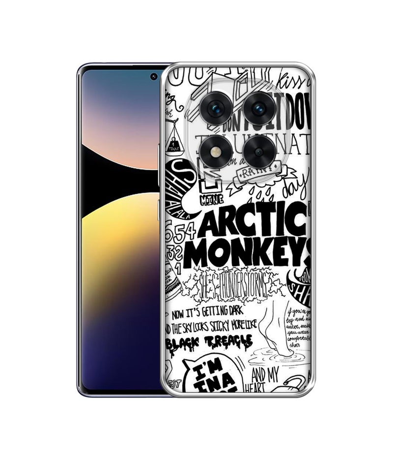 Casotec Arctic Monkeys Pattern Design Printed Silicon Soft TPU Back Case Cover for Mi Redmi Note 14 Pro 5G / 14 Pro 4G / Poco X7 5G - Image 1