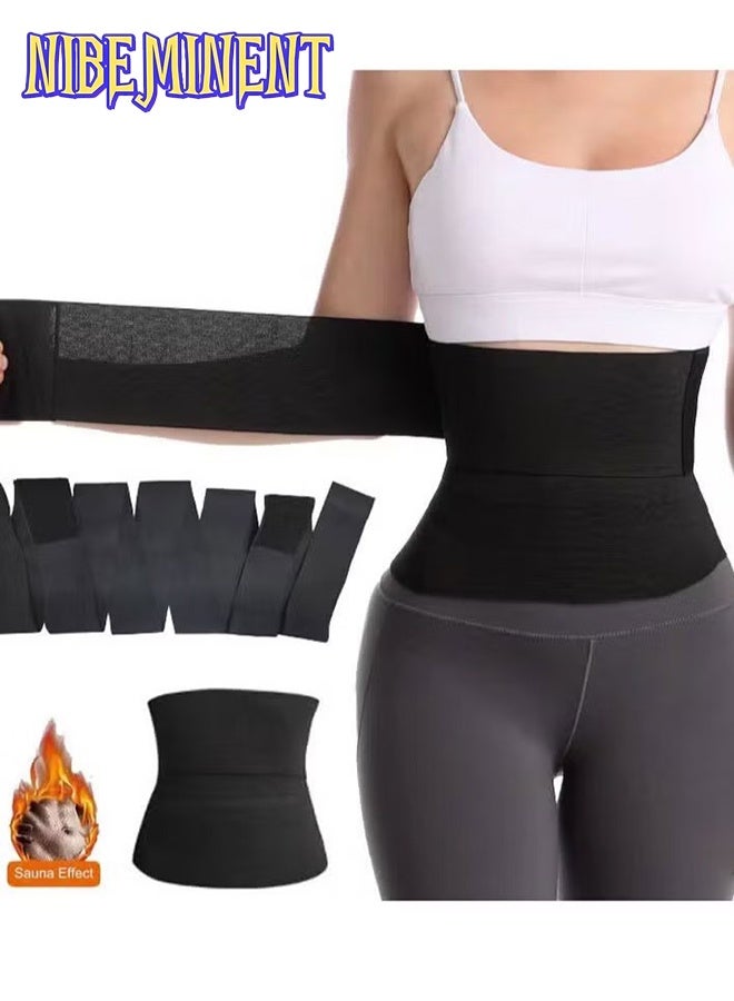 NIBEMINENT Women's Waist Trainer Velcro Elastic Wrap Corset Plus Size Trainer Corset Tummy Control Slimming Abdominal Shaper Workout Waist Trimmer Suitable for Gym Exercise Body Shaping Waist Trimmer Belt - Image 4