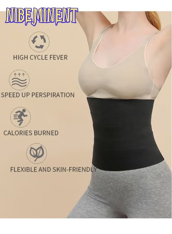 NIBEMINENT Women's Waist Trainer Velcro Elastic Wrap Corset Plus Size Trainer Corset Tummy Control Slimming Abdominal Shaper Workout Waist Trimmer Suitable for Gym Exercise Body Shaping Waist Trimmer Belt - Image 2