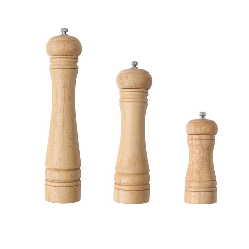 Sale New Rubber Wood Pepper Grinder Manual Wood Black Pepper Grinder Kitchen Blend - Image 5