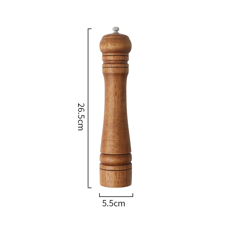 Sale New Rubber Wood Pepper Grinder Manual Wood Black Pepper Grinder Kitchen Blend - Image 1