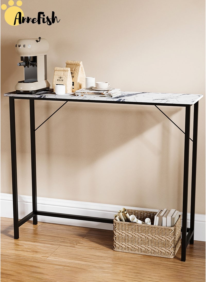 AnneFish 2PCS 100*30*80cm Console Table for Entryway Modern Home Sofa Coffee Table Entrance Table Dining Room Kitchen Bar Display Table for Hallway Living Room Bedroom - Image 4