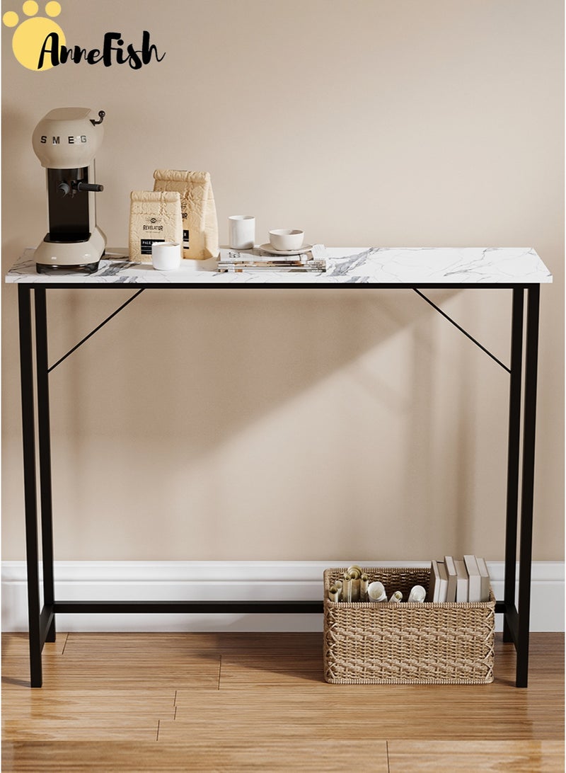 AnneFish 2PCS 100*30*80cm Console Table for Entryway Modern Home Sofa Coffee Table Entrance Table Dining Room Kitchen Bar Display Table for Hallway Living Room Bedroom - Image 3
