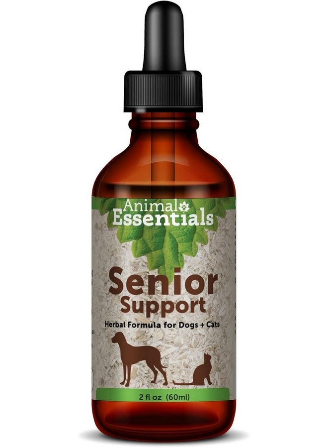 Animal Essentials Senior Support for Dogs & Cats Supplement - Milk Thistle, For Old Cats & Dogs, Pet Kidney Support, Herbal Supplement - 2 Fl Oz - Image 1