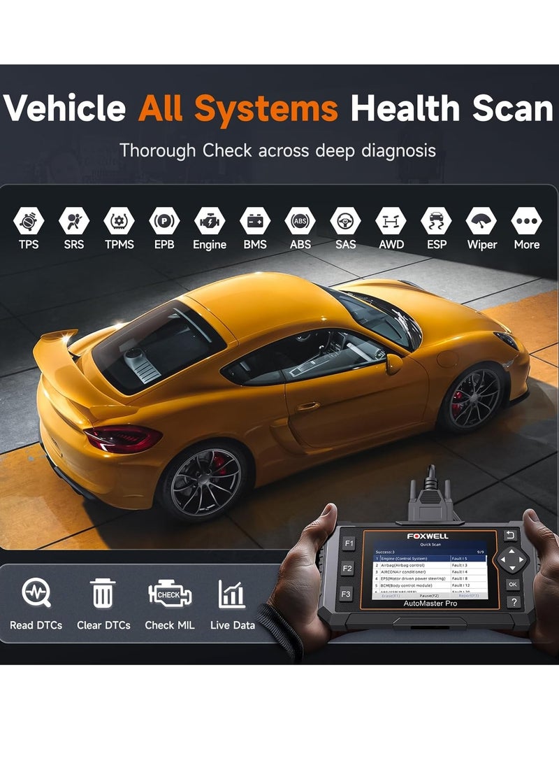 Foxwell جهاز فحص السيارات NT624 Elite OBD2 EOBD تشخيص كامل للنظام ABS SRS SAS قارئ رموز النقل EPB إعادة تعيين الزيت OBDII OBD 2 أداة تشخيص السيارات - Image 3