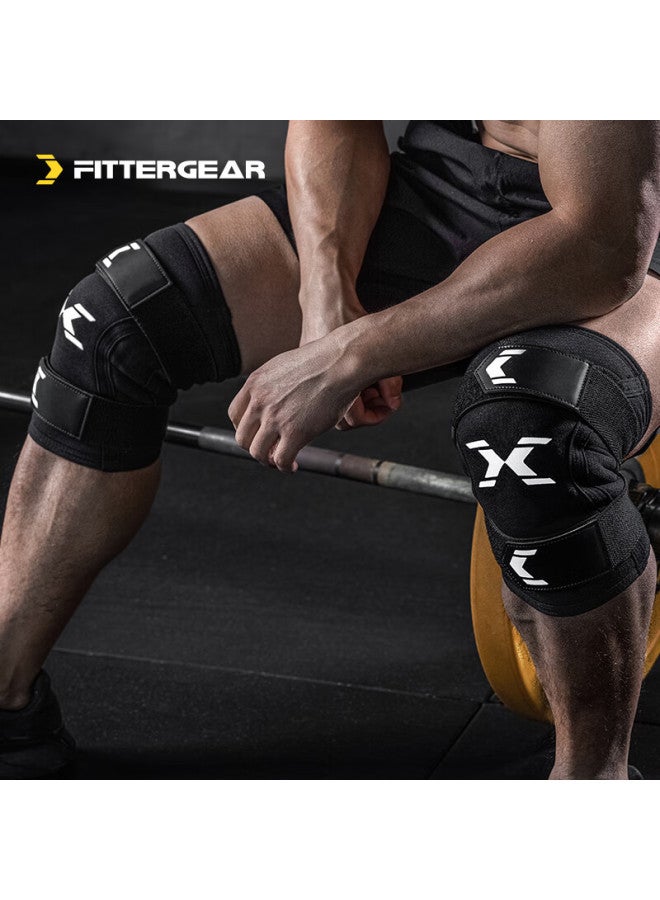 Fittergear Fitness Knee Brace For Men, Squat Equipment Training, Compression Weightlifting Leg Sleeve Protective Gear - Image 2