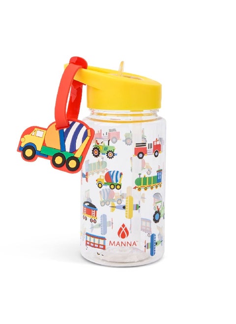 Buddy Truck Themed Design Water Bottle with Strap Multicolour 15 oz AC55286