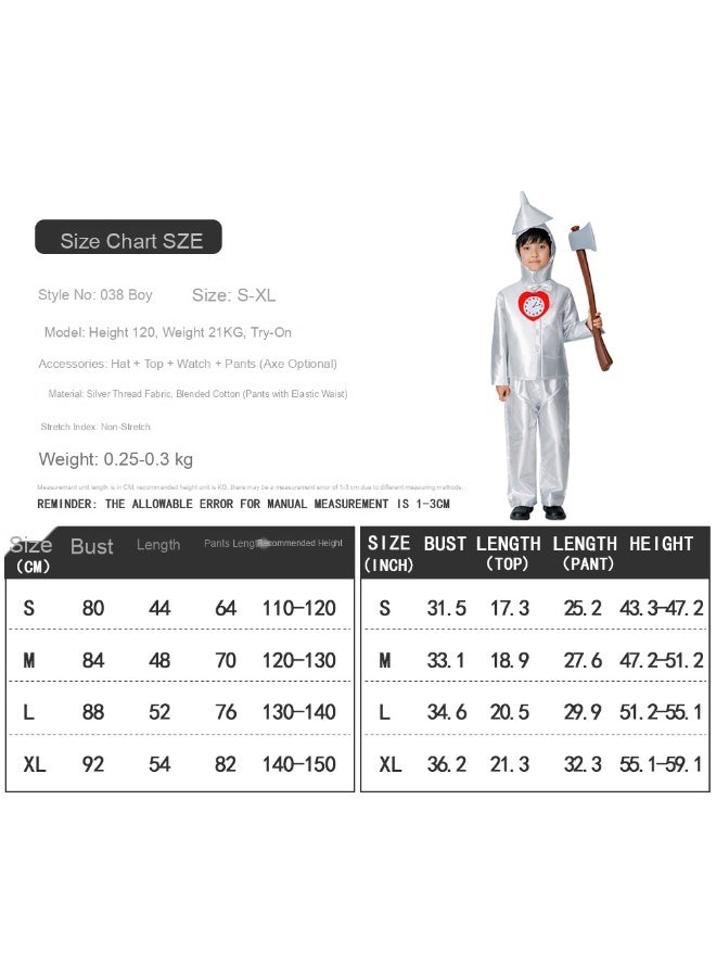 Halloween Tin Man Costume - The Wizard of Oz Costume For Adults And Children (male Version) Emerald City Performance Stage Costume - Image 2