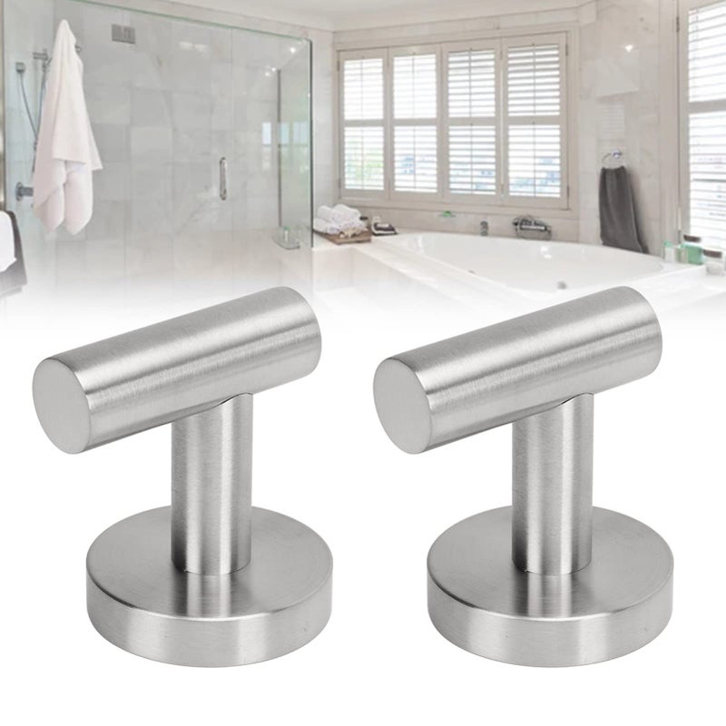 2 Pack Stainless Steel Bathroom Towel Hooks Wall Mounted For Robe Clothes Hats - Image 4