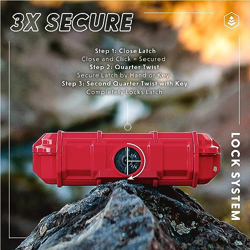 Evergreen 56 ToughBox - EDC Dry Box Protective Case USA Made for Organization of Cameras, Phones, Camping, Fishing, Hiking, Water Sports (Orange, TOPO) - Image 3