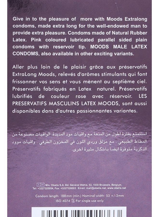 Moods واقيات ذكرية طويلة جدًا 12 قطعة - Image 5