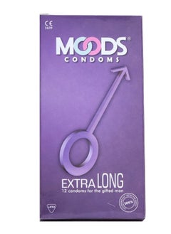 Moods Extra Long Condoms 12 Pieces  - Image 1