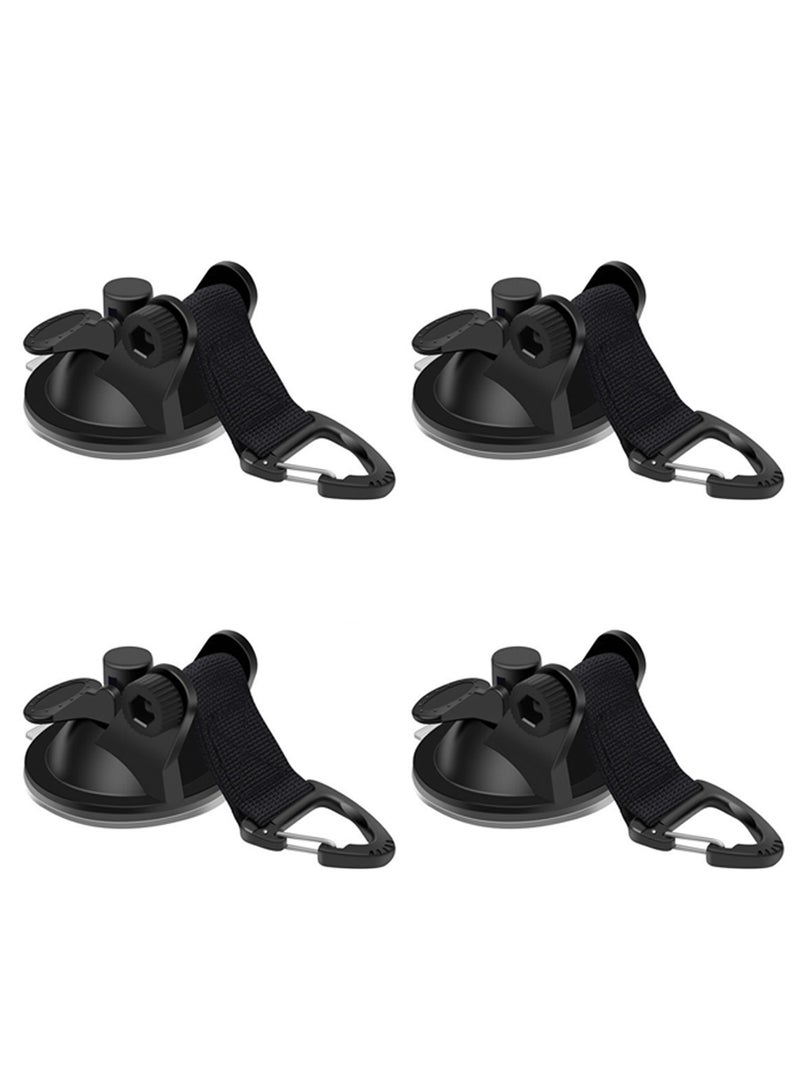 Generic 4 Pcs Heavy Duty Suction Cup Anchor with Single Head Securing Hook for Tarps, Car Cover,Camping Tarp Accessory  - Image 1