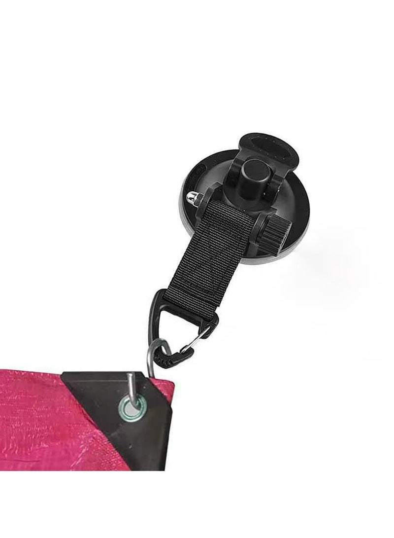 Generic 4 Pcs Heavy Duty Suction Cup Anchor with Single Head Securing Hook for Tarps, Car Cover,Camping Tarp Accessory  - Image 5