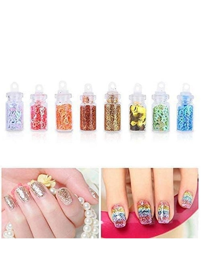 DMDENT Acrylic 3D Glitter Powder Manicure Set of Nail Stickers, Nail Art Tool for Nail Decoration (Multicolour) - Set of 48 Bottles (MULTICOLOUR) - Image 2